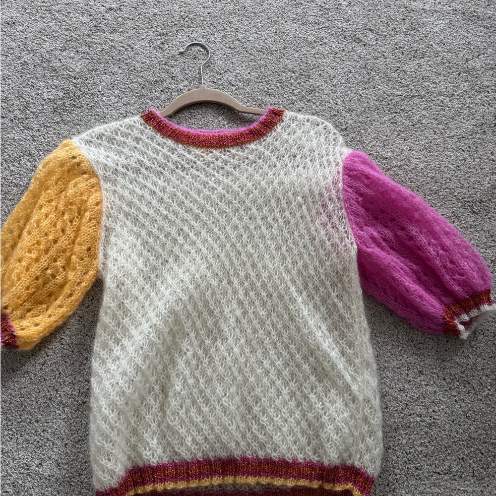 Never worn Rose Carmine mohair sweater